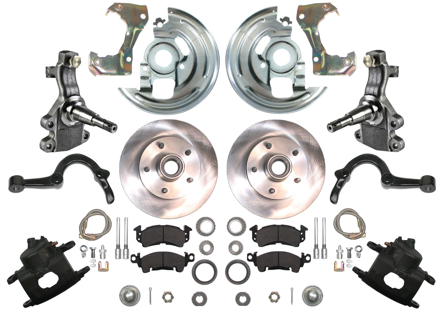 64-72 A-BODY DISC BRAKE & 2" DROP SPINDLE KIT,11" ROTORS,CALIPERS
