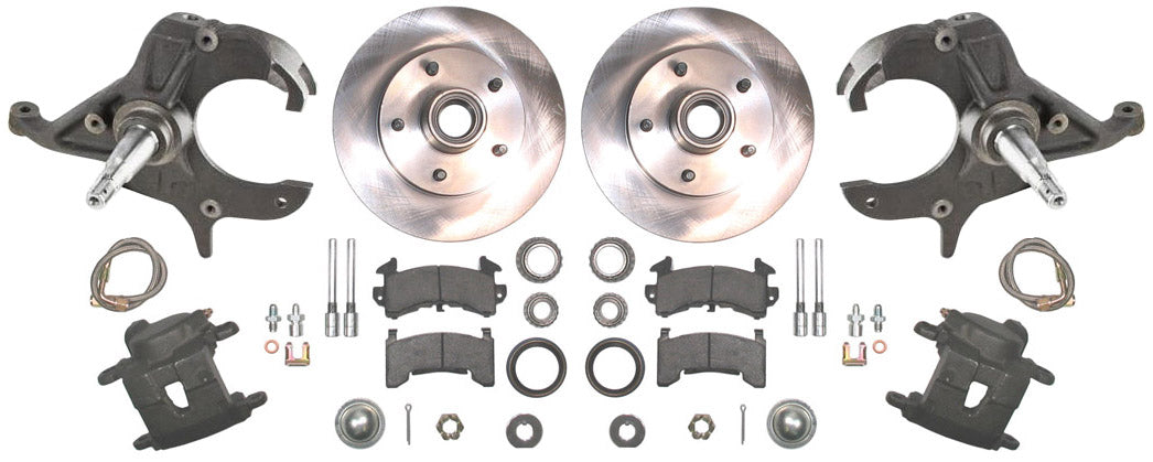 79-87 G-BODY DISC BRAKE & 2" DROP SPINDLE KIT,10.5" ROTORS,CALIPERS