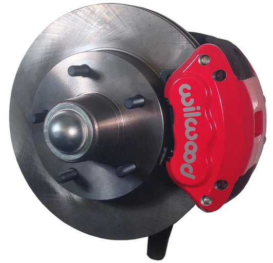 79-87 G-BODY DISC BRAKE & 2" DROP SPINDLE KIT,10.5" ROTORS,RED WILWOOD CALIPERS