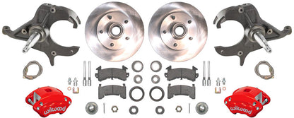 78-88 FULL 2" DROP,10.5/11" BRAKES,REAR KIT,RED
