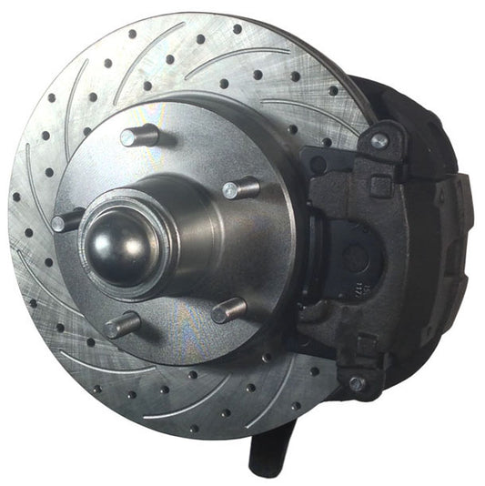 79-87 G-BODY DISC BRAKE & 2" DROP SPINDLE KIT,10.5" DRILLED ROTORS,CALIPERS