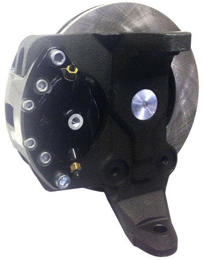 55-57 CHEVY DISC BRAKE & 2" DROP SPINDLE KIT,10.5" ROTORS,BLACK WILWOOD CALIPERS