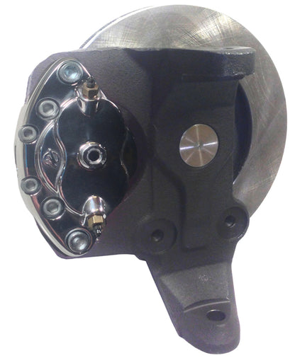 55-57 CHEVY DISC BRAKE & 2" DROP SPINDLE KIT,10.5" ROTORS,POLISH WILWOOD CALIPER