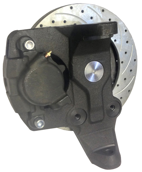 55-57 CHEVY DISC BRAKE & 2" DROP SPINDLE KIT,10.5" DRILLED ROTORS,CALIPERS