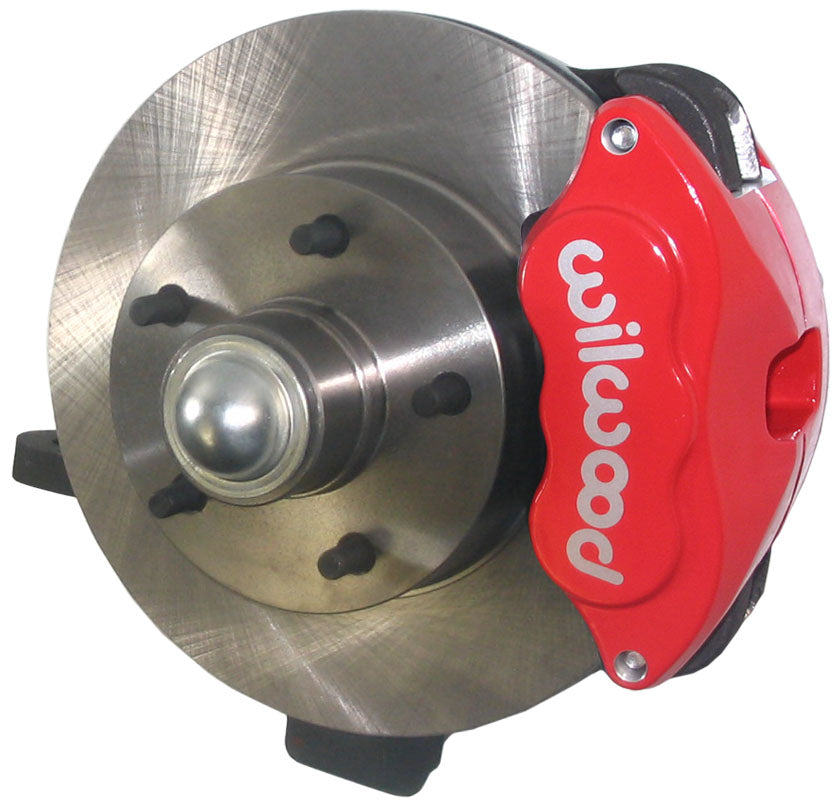 59-64 CHEVY DISC BRAKE & 2" DROP SPINDLE KIT,11" ROTORS,RED WILWOOD CALIPERS