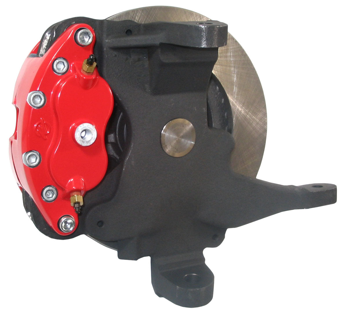 59-64 CHEVY DISC BRAKE & 2" DROP SPINDLE KIT,11" ROTORS,RED WILWOOD CALIPERS