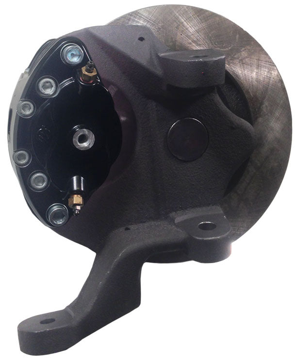 67-69 F-BODY DISC BRAKE & 1-PIECE 2" DROP SPINDLE KIT,11" ROTORS,BLACK CALIPERS