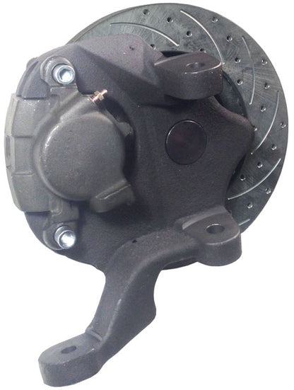 67-69 F-BODY DISC BRAKE & 1-PIECE 2" DROP SPINDLE KIT,11" DRILLED ROTORS,CALIPER