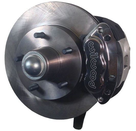 64-72 A-BODY DISC BRAKE & 1-PIECE 2" DROP SPINDLE KIT,11" ROTORS,POLISH CALIPERS