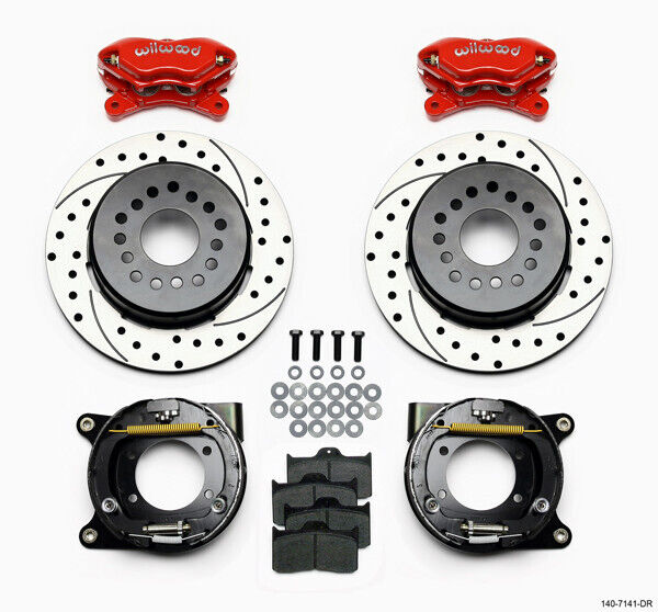 COILOVER & 4-LINK SYSTEM,WILWOOD 12" DRILLED BRAKES,RED CALIPERS,68-74 NOVA