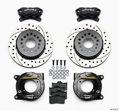 COILOVER & 4-LINK SYSTEM,WILWOOD 12" DRILLED BRAKES,BLACK CALIPERS,68-74 NOVA