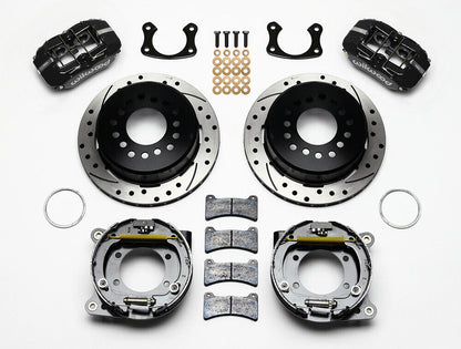 COILOVER & 4-LINK SYSTEM,CURRIE REAR END,WILWOOD 11" DRILLED,BLACK,68-74 NOVA