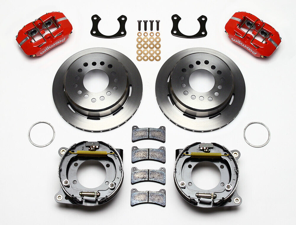 COILOVER & 4-LINK SYSTEM,CURRIE REAR END,WILWOOD 11" BRAKES,RED,68-74 NOVA