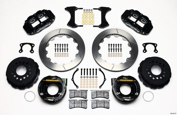 COILOVER & 4-LINK SYSTEM,CURRIE REAR END,WILWOOD 13" BRAKES,BLACK,68-74 NOVA