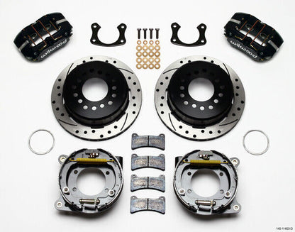 COILOVER & 4-LINK SYSTEM,ARMS,WILWOOD 11" DRILLED BRAKES,BLACK CALIPERS,67-70