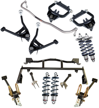COILOVER & 4-LINK SYSTEM,ARMS,WILWOOD 12" BRAKES,BLACK CALIPERS,67-70 COUGAR