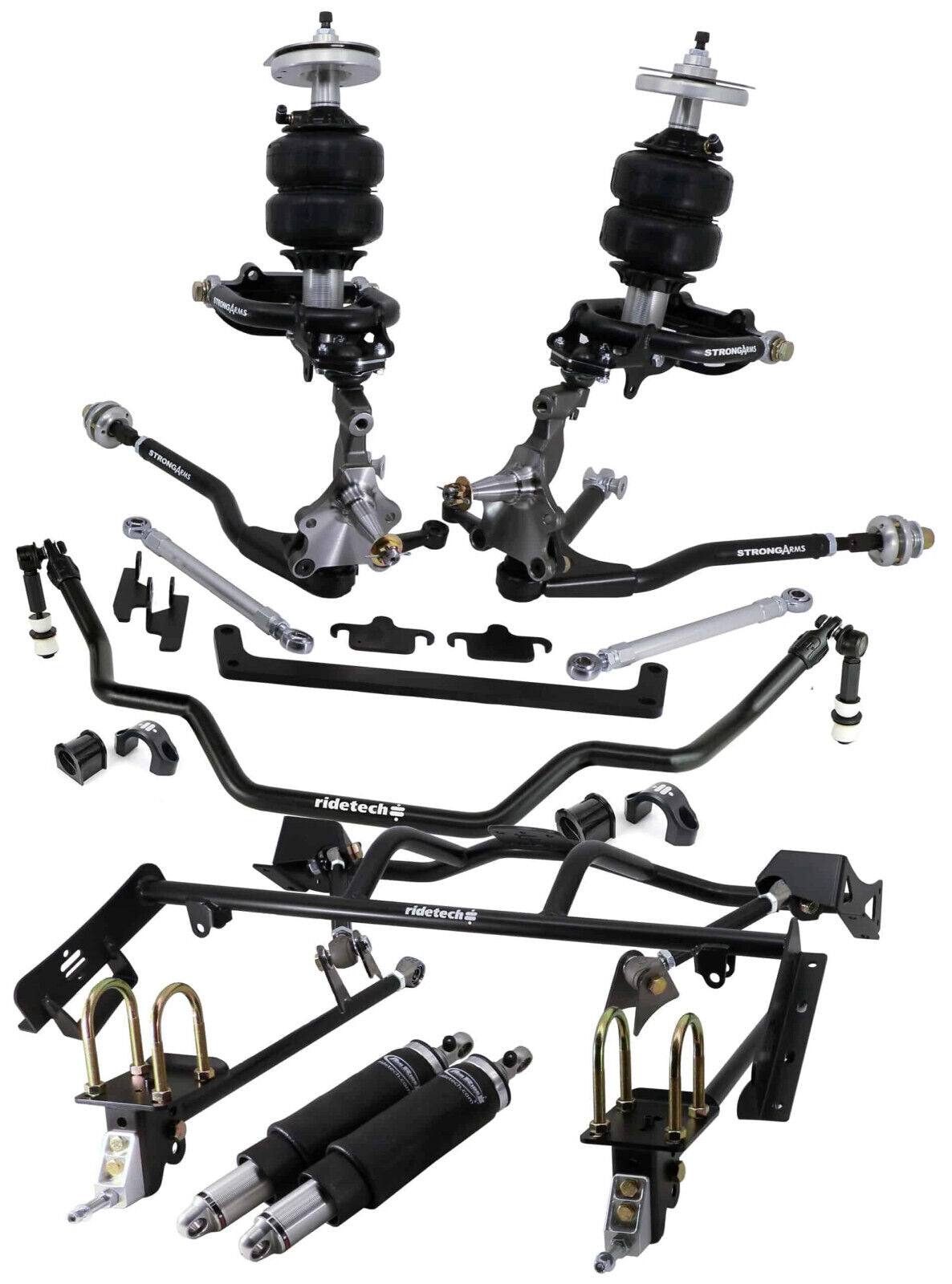 AIR RIDE & 4-LINK SYSTEM,ARMS,WILWOOD 13/12" BRAKES,BLACK CALIPERS,64-66 MUSTANG
