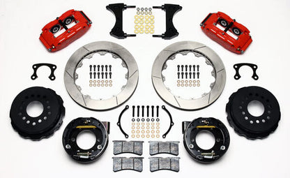 AIR RIDE & 4-LINK SYSTEM,ARMS,WILWOOD 13" BRAKES,RED CALIPERS,64-66 MUSTANG