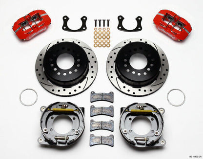 AIR RIDE & 4-LINK SYSTEM,ARMS,WILWOOD 11" DRILLED BRAKES,RED CALIPERS,67-70 FORD