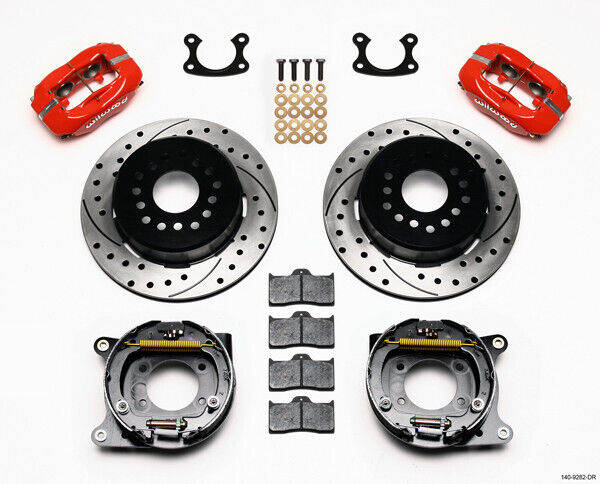 AIR RIDE & 4-LINK SYSTEM,ARMS,WILWOOD 12" DRILLED BRAKES,RED CALIPERS,67-70 FORD