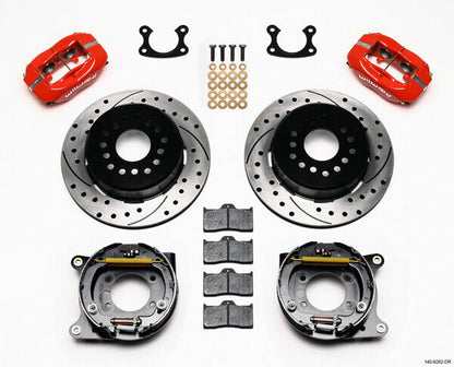 AIR RIDE & 4-LINK SYSTEM,ARMS,WILWOOD 12" DRILLED BRAKES,RED CALIPERS,67-70 FORD