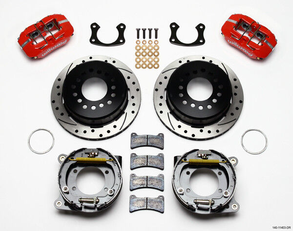 AIR RIDE & 4-LINK SYSTEM,ARMS,WILWOOD 11" DRILLED BRAKES,RED CALIPERS,67-70 COUG