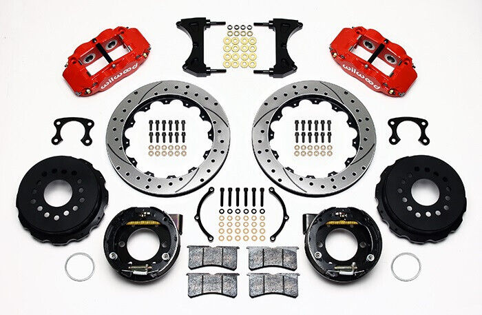 AIR RIDE & 4-LINK SYSTEM,ARMS,WILWOOD 13" DRILLED BRAKES,RED CALIPERS,67-70 COUG