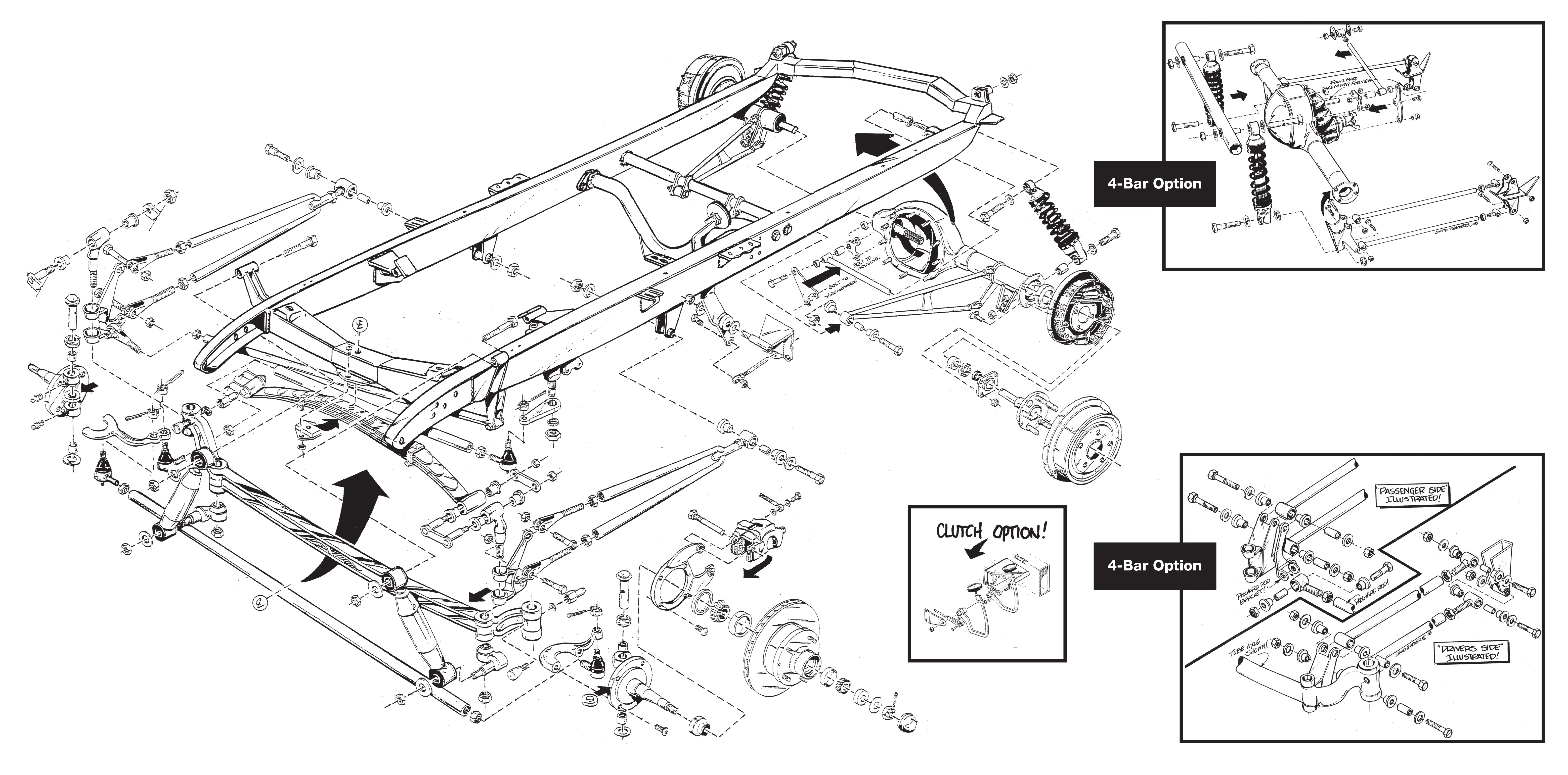 1928-1931 FORD MODEL A FRAME KIT WITH SUSPENSION,STEERING,SPINDLES