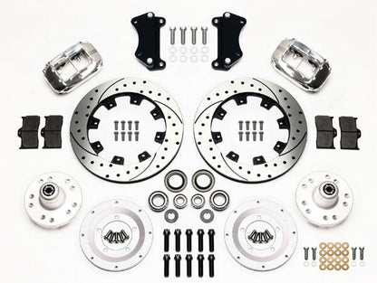 HEIDT'S 55-57 2" DROP KIT,FRONT,FDL,11" DRILLED ROTORS,POLISHED CALIPERS