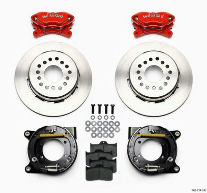 COILOVER & 4-LINK SYSTEM,WILWOOD 13"/12" BRAKES,RED CALIPERS,68-74 NOVA