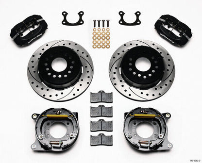 COILOVER & 4-LINK SYSTEM,ARMS,WILWOOD 13/12" DRILLED BRAKES,BLACK CALIPERS,67-70