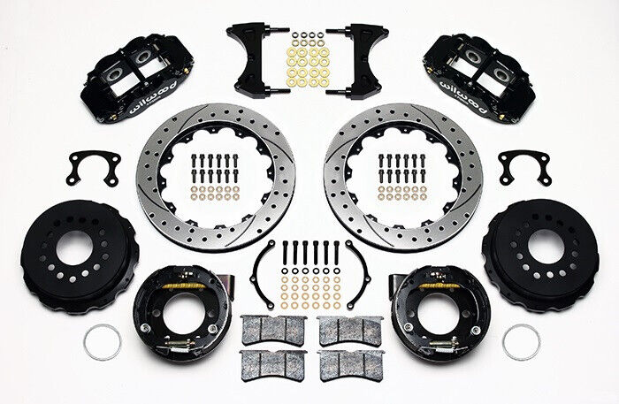 AIR RIDE & 4-LINK SYSTEM,ARMS,WILWOOD 13" DRILLED BRAKES,BLACK CALIPERS,67-70