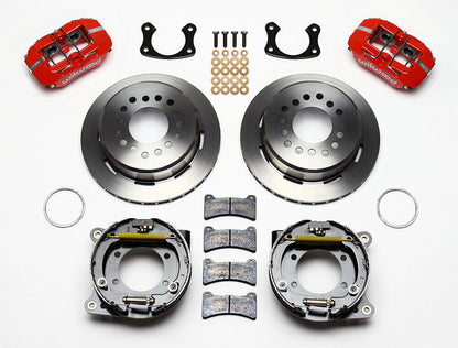 AIR RIDE & 4-LINK SYSTEM,CURRIE REAR END,WILWOOD 11" BRAKES,RED,67-70 MUSTANG