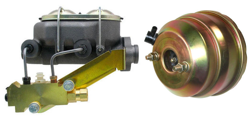 POWER BRAKE BOOSTER,MASTER CYLINDER,& LEFT PROPORTIONING VALVE SET,1 1/8,55-64 C