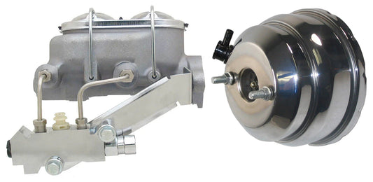 POWER BRAKE BOOSTER,ALUMINUM MASTER CYLINDER,& LEFT PROP VALVE SET,1",55-64 CHEV