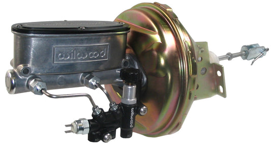 POWER BRAKE BOOSTER & WILWOOD MASTER CYLINDER,PROP VALVE,64-66 GM A-BODY