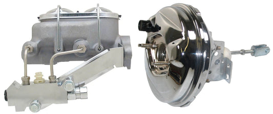 POWER BRAKE BOOSTER,ALUMINUM MASTER CYLINDER,& LEFT PROP VALVE SET,1",64-66 GM A