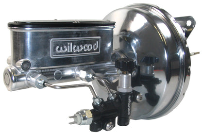 POWER BRAKE BOOSTER,CHROME,& WILWOOD POLISH MASTER CYLINDER,VALVE,67-70 MUSTANG