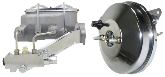 POWER BRAKE BOOSTER,ALUMINUM MASTER CYLINDER,& LEFT PROP VALVE SET,1",67-70 FORD