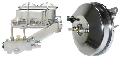 POWER BRAKE BOOSTER,POLISH ALUM MASTER CYLINDER,& LEFT PROP VALVE,1 1/8",67-70 F