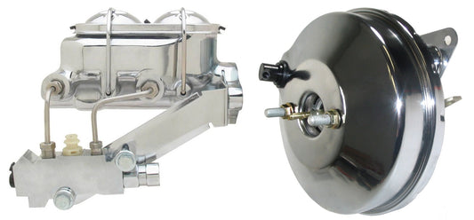 POWER BRAKE BOOSTER,POLISH ALUM MASTER CYLINDER,& LEFT PROP VALVE,1 1/8",67-70 F