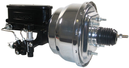 POWER BRAKE BOOSTER,CHROME,& WILWOOD BLACK MASTER CYLINDER,66-73 FORD,TORINO