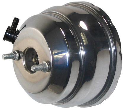 POWER BRAKE BOOSTER,8" DIAMETER DUAL,CHROME