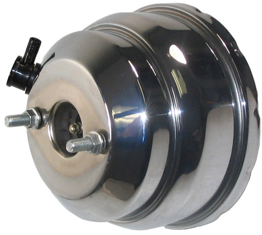 POWER BRAKE BOOSTER,8" DIAMETER DUAL,CHROME