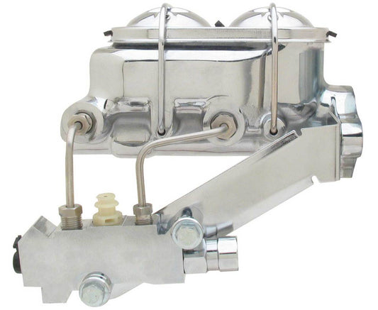MASTER CYLINDER & PROPORTIONING VALVE,POLISHED ALUMINUM,LEFT,1 1/8" DIAMETER