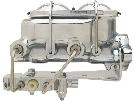 MASTER CYLINDER & PROPORTIONING VALVE,POLISHED ALUMINUM,BOTTOM,1" DIAMETER