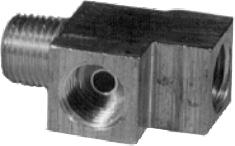 BRAKE FITTING,1/8 NPT RUN TEE,3/16" LINE