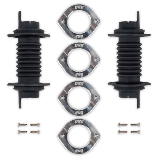 DOOR JAMB WIRING BOOT KIT,BILLET TRIM,UNIVERSAL,BILLET ALUMINUM TRIM