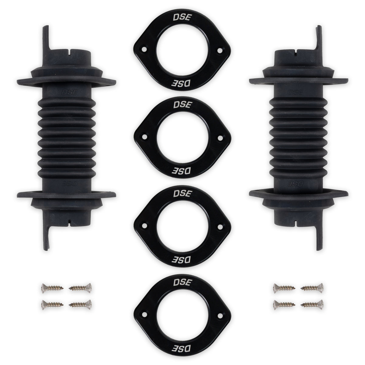 DOOR JAMB WIRING BOOT KIT -BLACK ANODIZE,UNIVERSAL,BLACK ANODIZED ALUMINUM TRIM