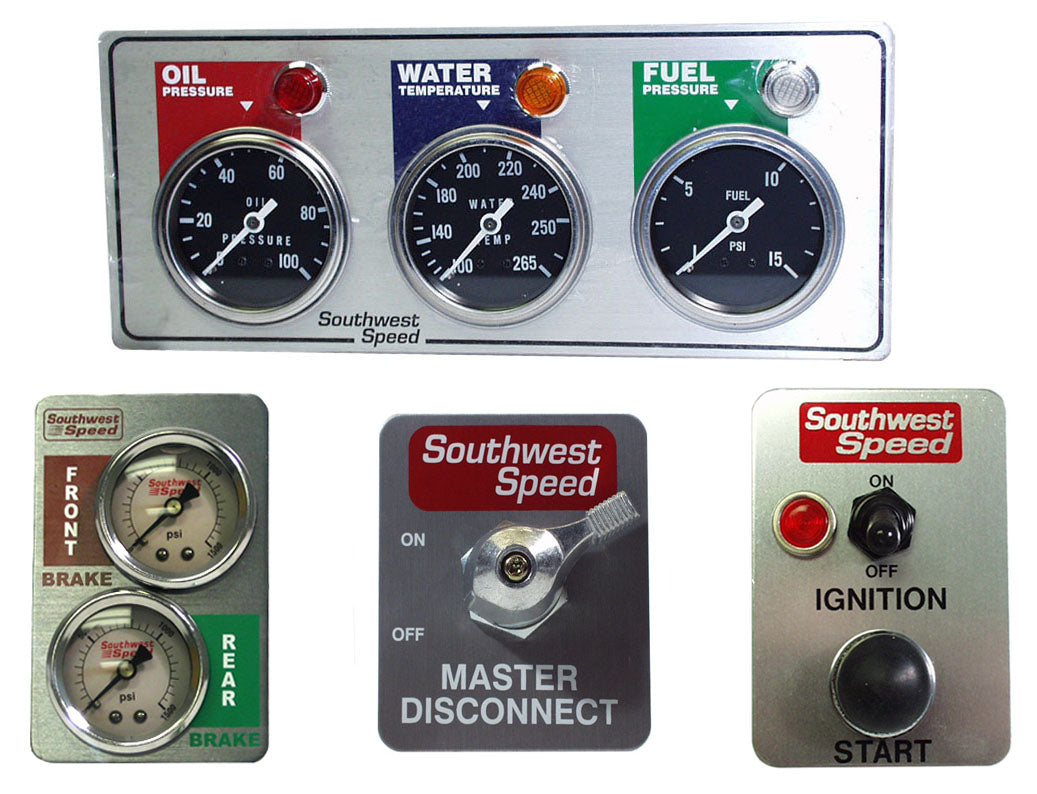 DELUXE GAUGE & PANEL KIT,3 GAUGE,OP-WT-F